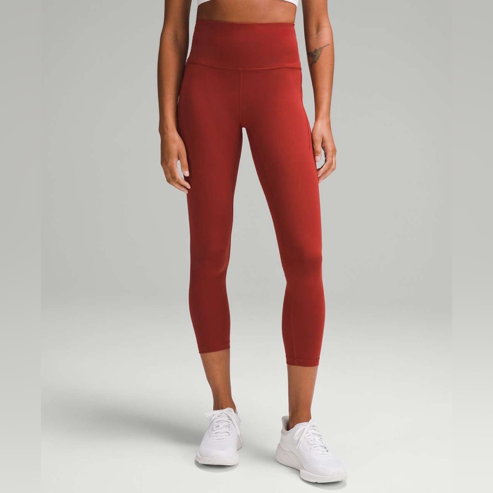 Lululemon Wunder Train High-Rise Tight 25” Terra Orange Size 14 Pockets - Picture 16 of 16